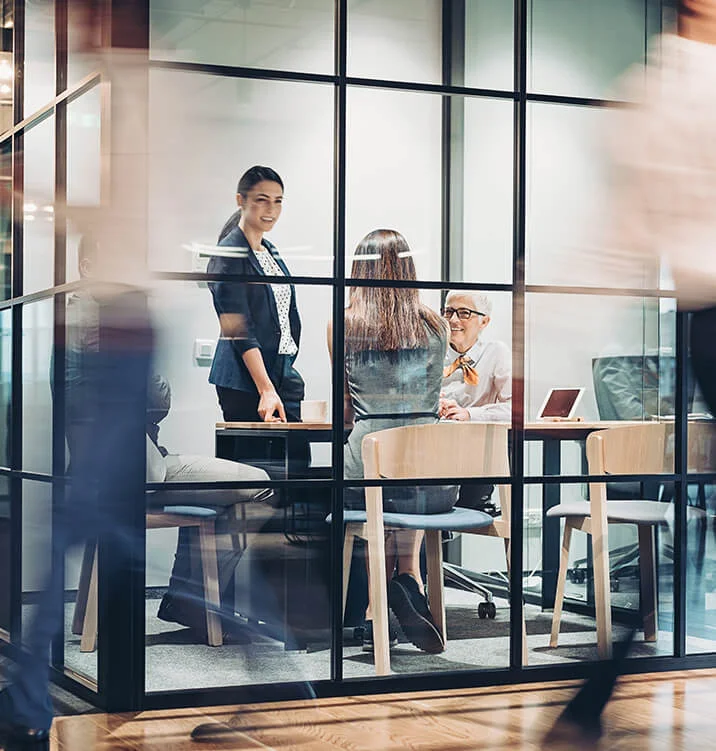 woman-business-meeting individual investors in private real estate canada.