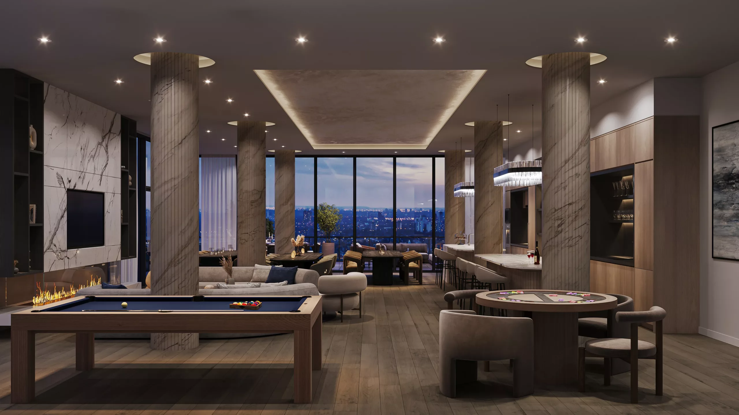 PartyRoom_Cam01_4K Vicinity Condos Lounge